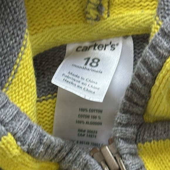 18–24 Carter’s zip up sweater, George sweatpants in excellent condition - Picture 3 of 6